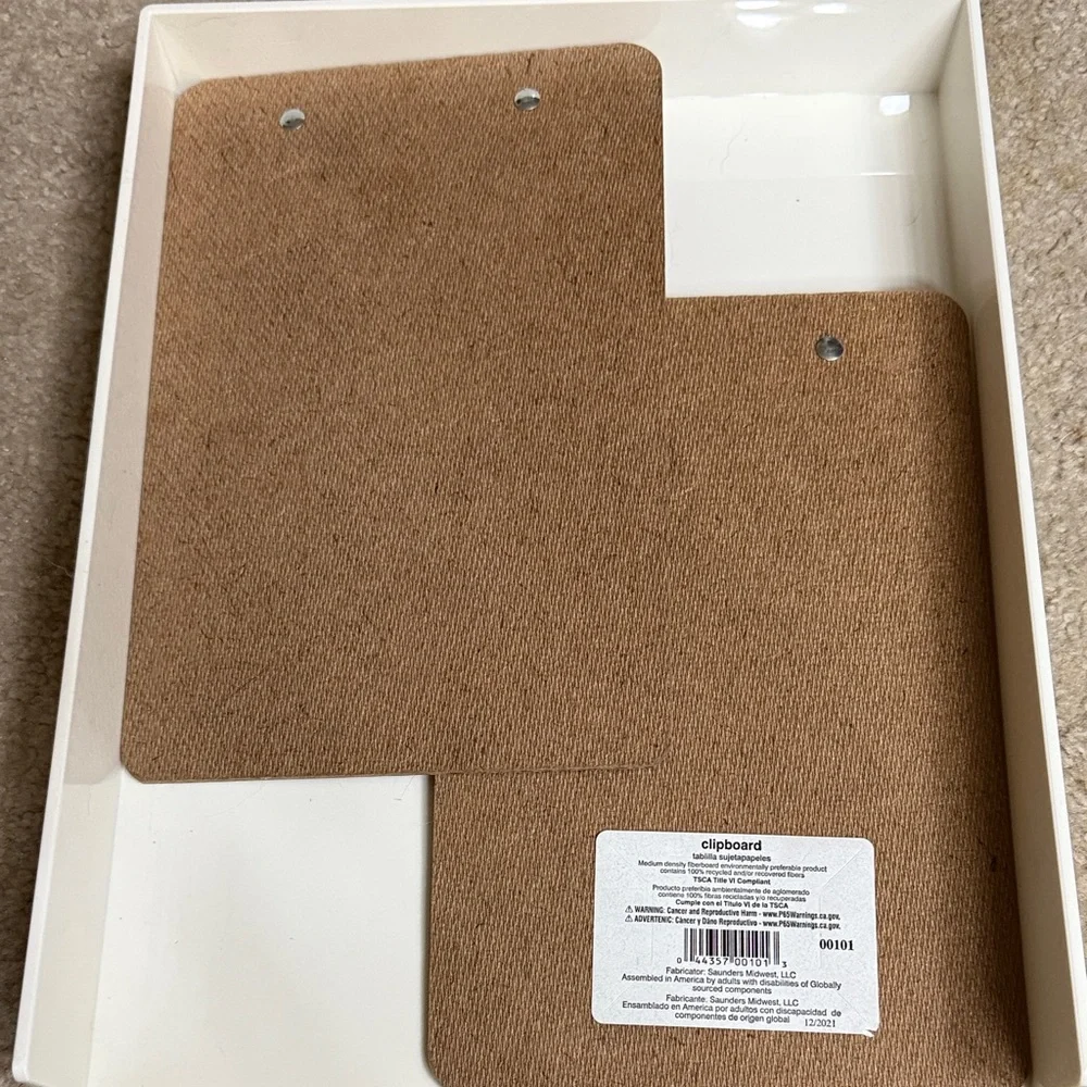 Brown Clipboard Set for Home Office 3 in set